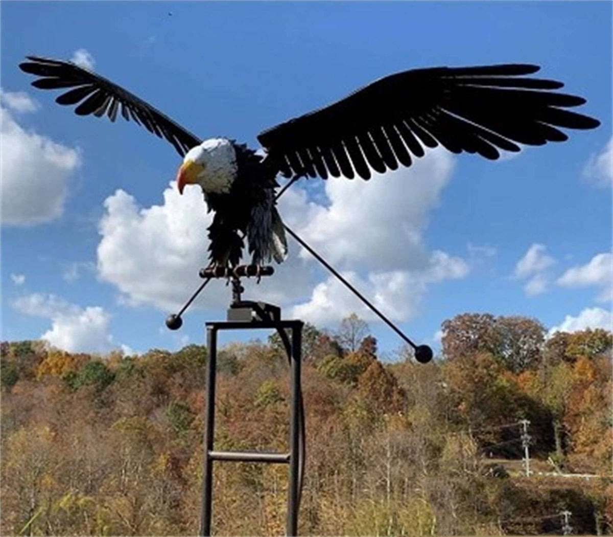 Garden Decor Wind Spinner Metal Bird Yard Stake Ornament