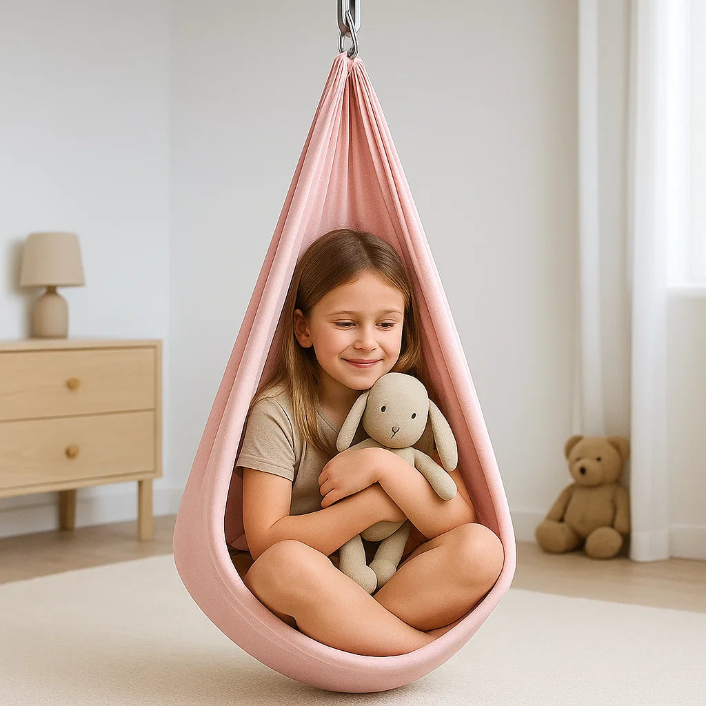 Sensory Swing Kids Hanging Indoor Stretch Fabric Hammock Seat
