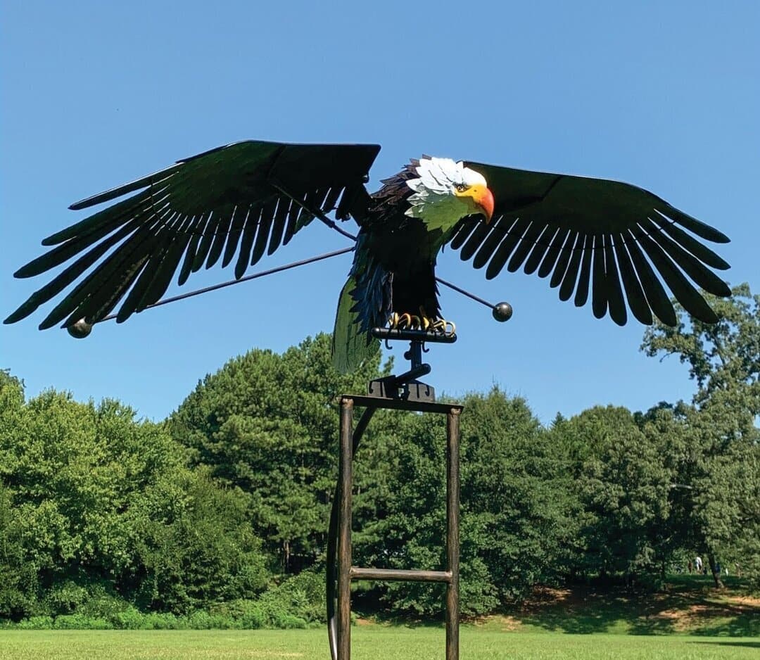 Garden Decor Wind Spinner Metal Bird Yard Stake Ornament