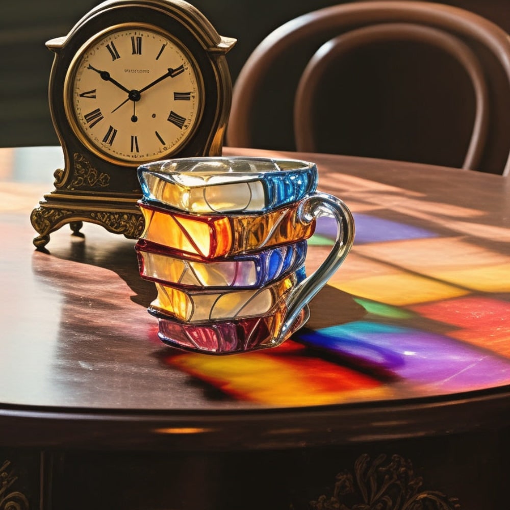 3d Glass Coffee Mug Literary Coffee Mug Book Design Mug 3D Glass - Image 6