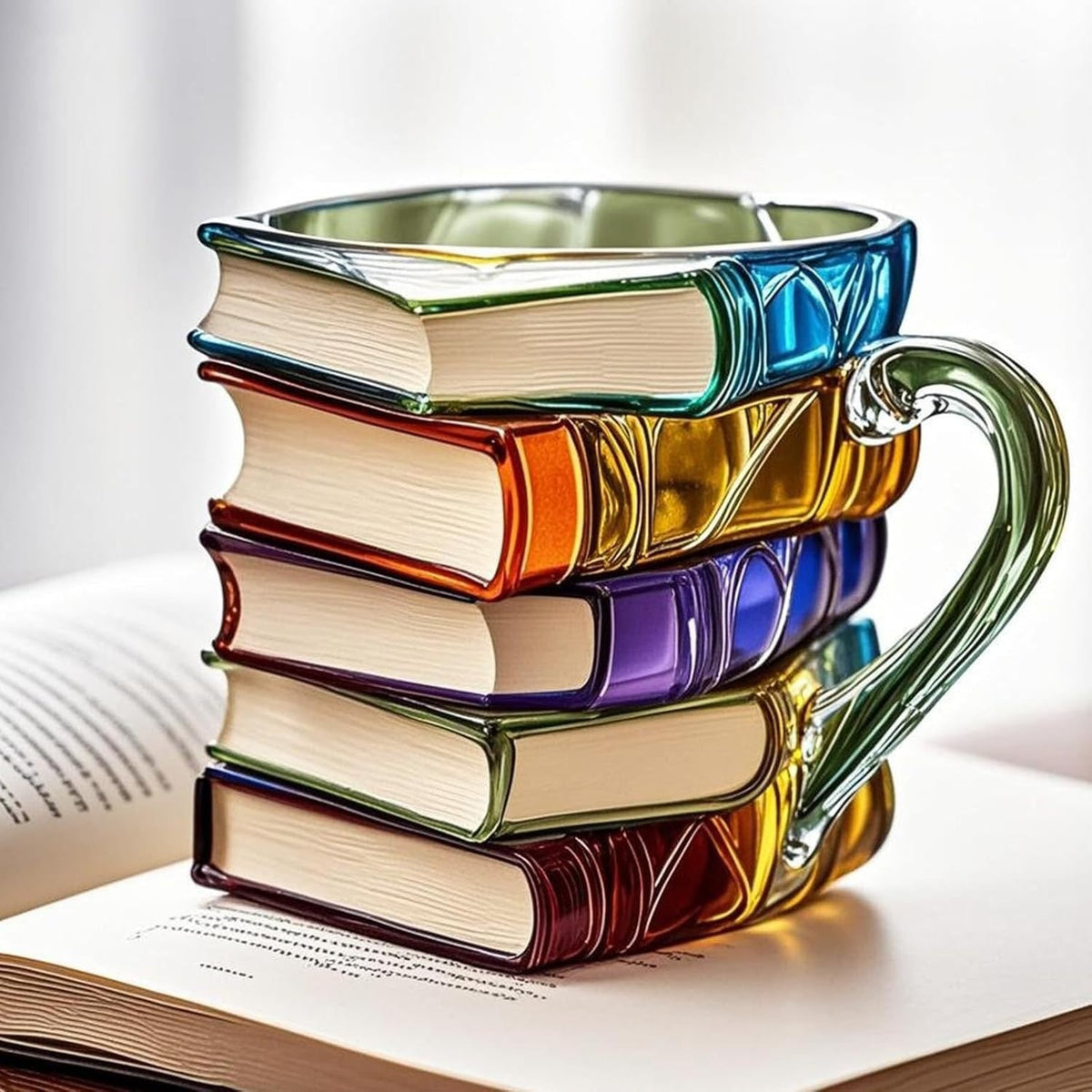 3d Glass Coffee Mug Literary Coffee Mug Book Design Mug 3D Glass - Image 8