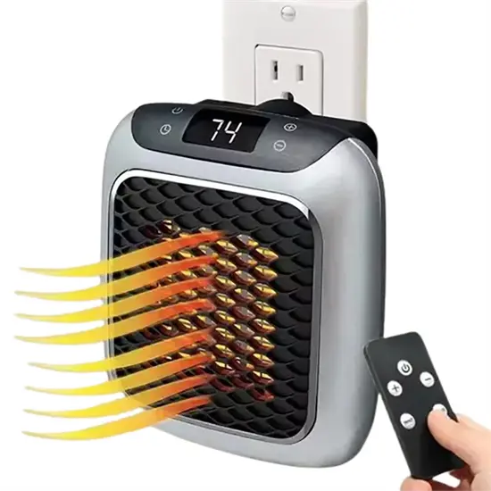 Riscaldatore compatto elettrico in ceramica con timer e sicurezza