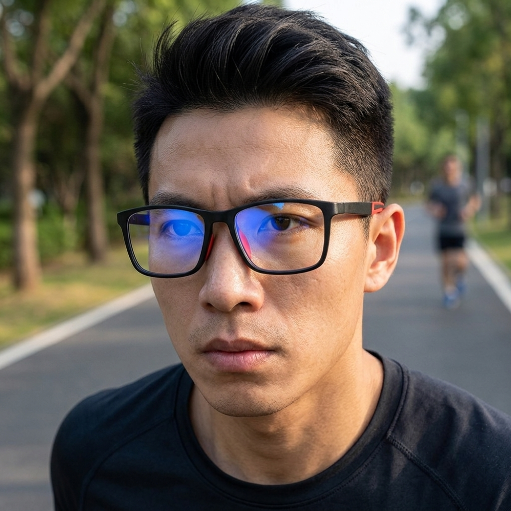 Lesebrille mit Titanrahmen und Blaulichtfilter für Herren