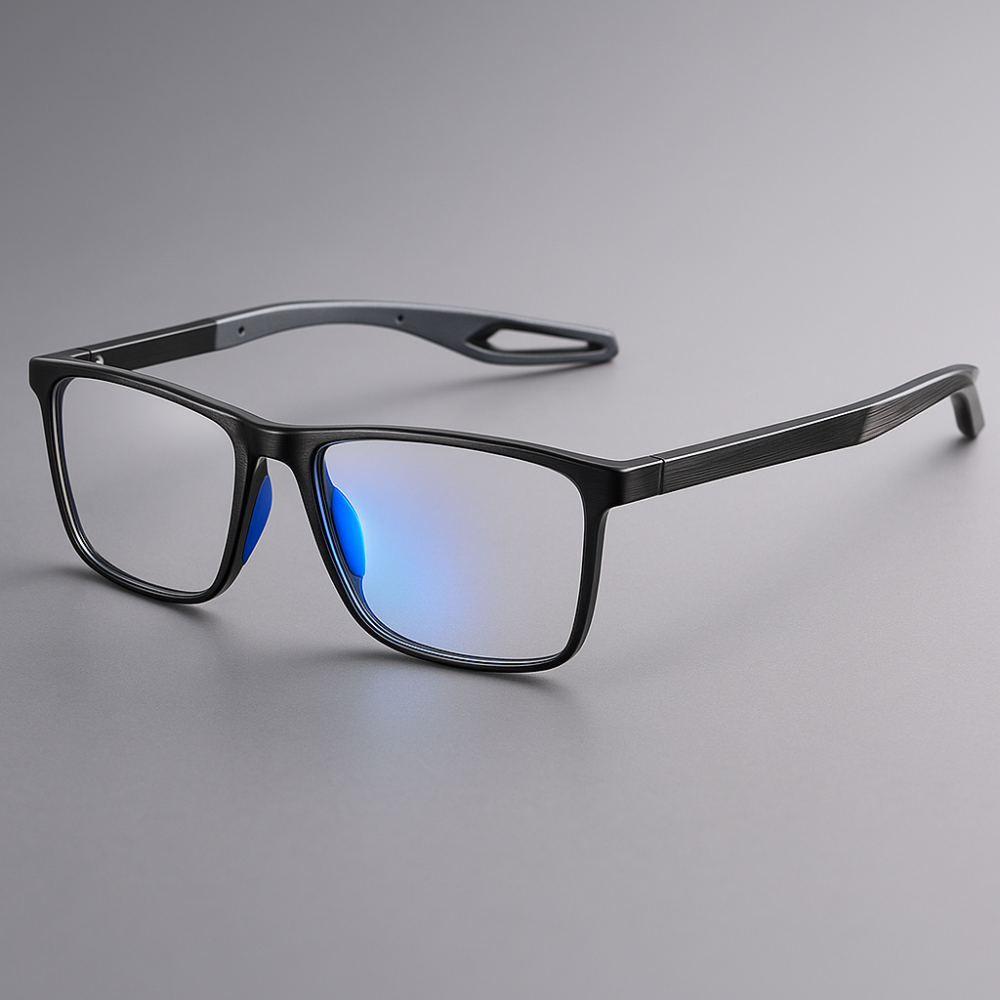 Lesebrille mit Titanrahmen und Blaulichtfilter für Herren