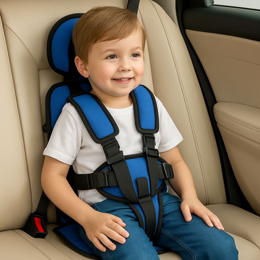 Siège Auto Voyage Portable Rehausseur Enfant Harnais Sécurité Pliable