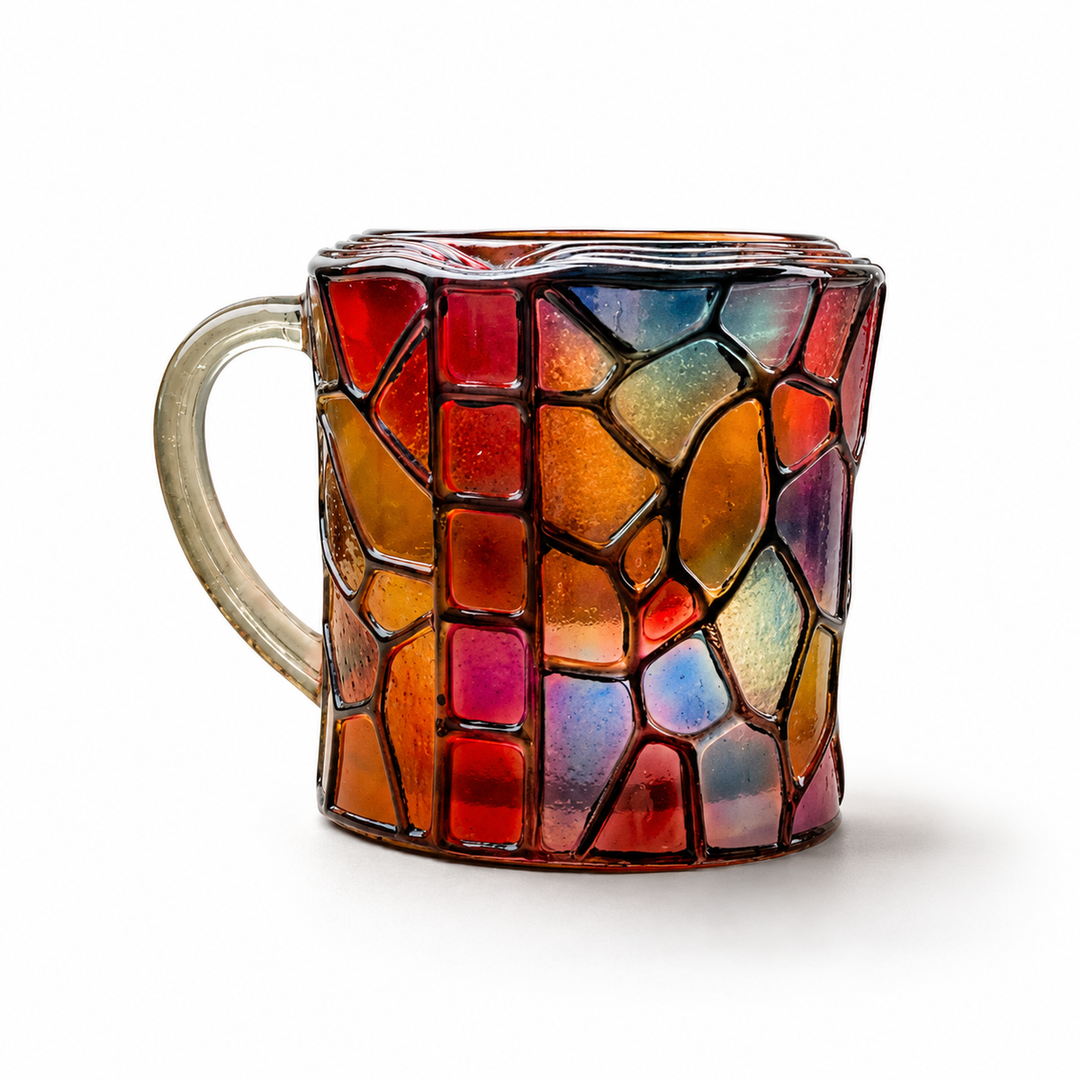 Glas Kaffeebecher Buch Design 3D Stapelbuch Motiv Geschenk