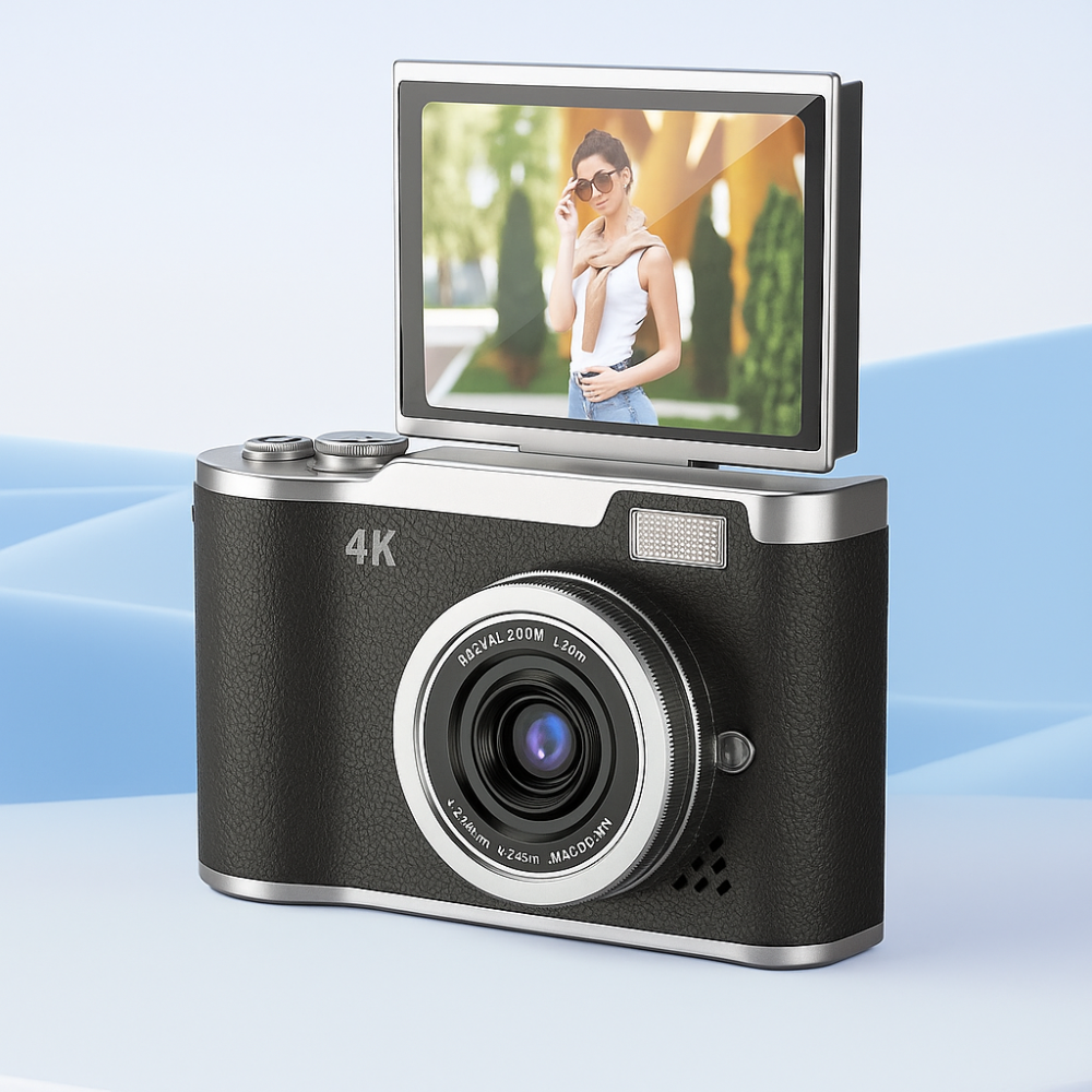 appareil photo numérique 4K avec écran rotatif pour vlog débutant