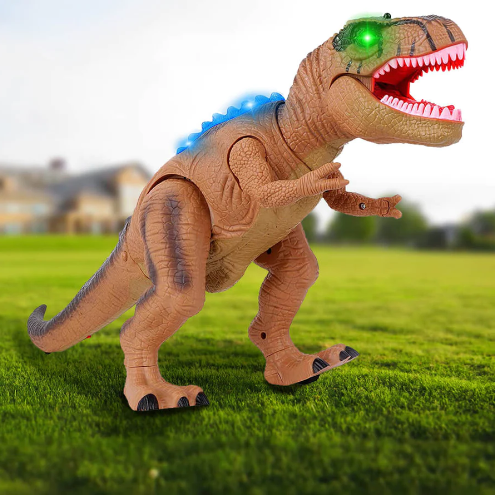 hračka dinosaurus na dálkové ovládání chodící svítící