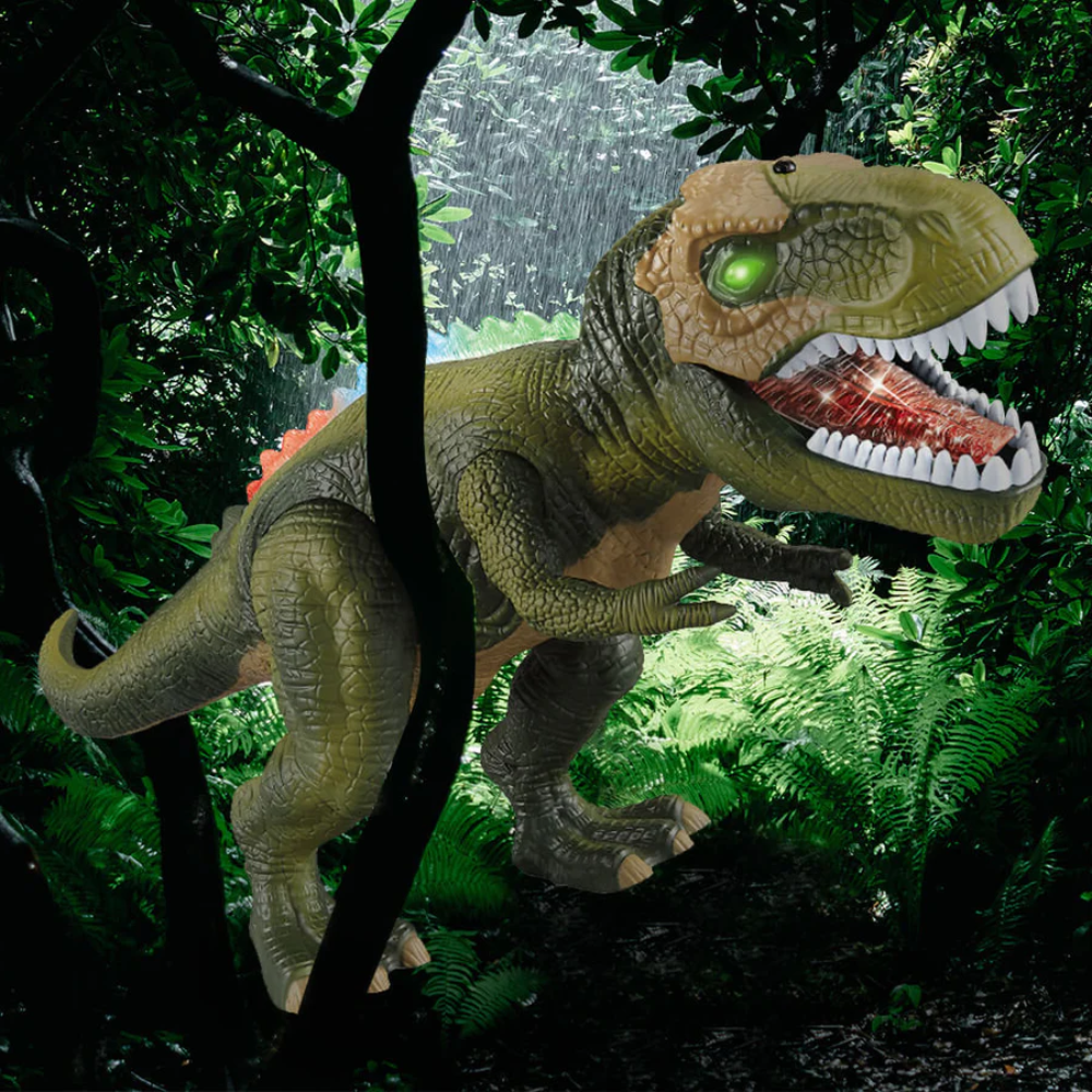 hračka dinosaurus na dálkové ovládání chodící svítící