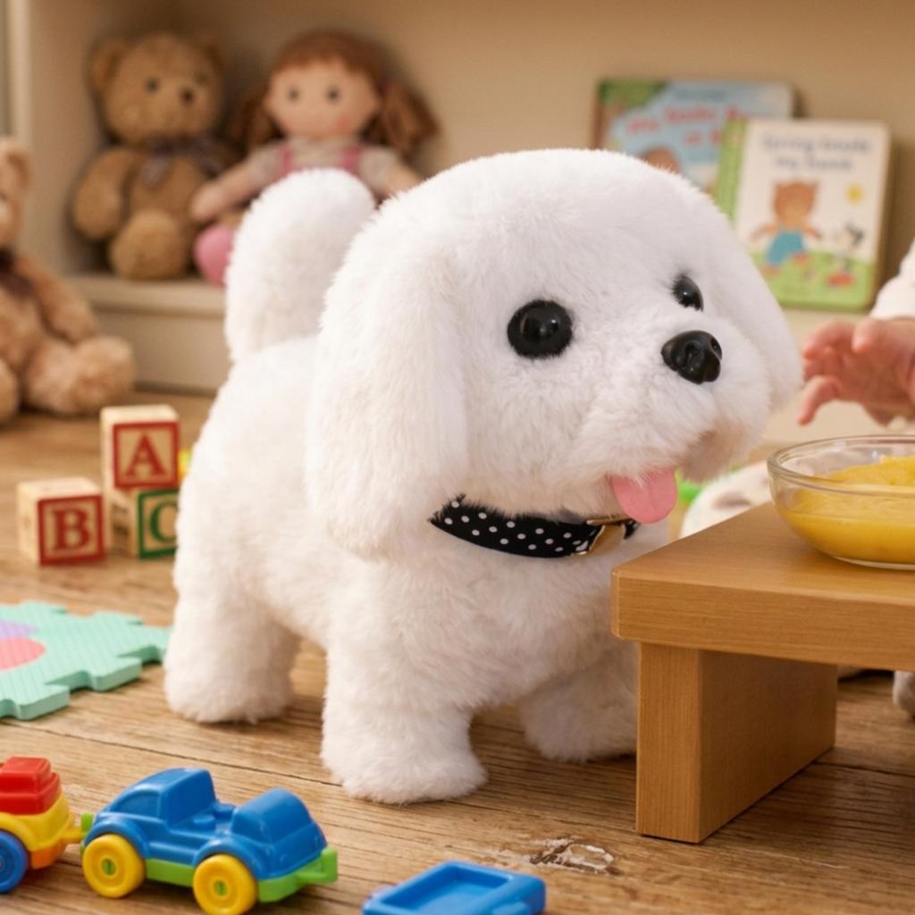 cane robot interattivo realistico peluche elettronico per bambini