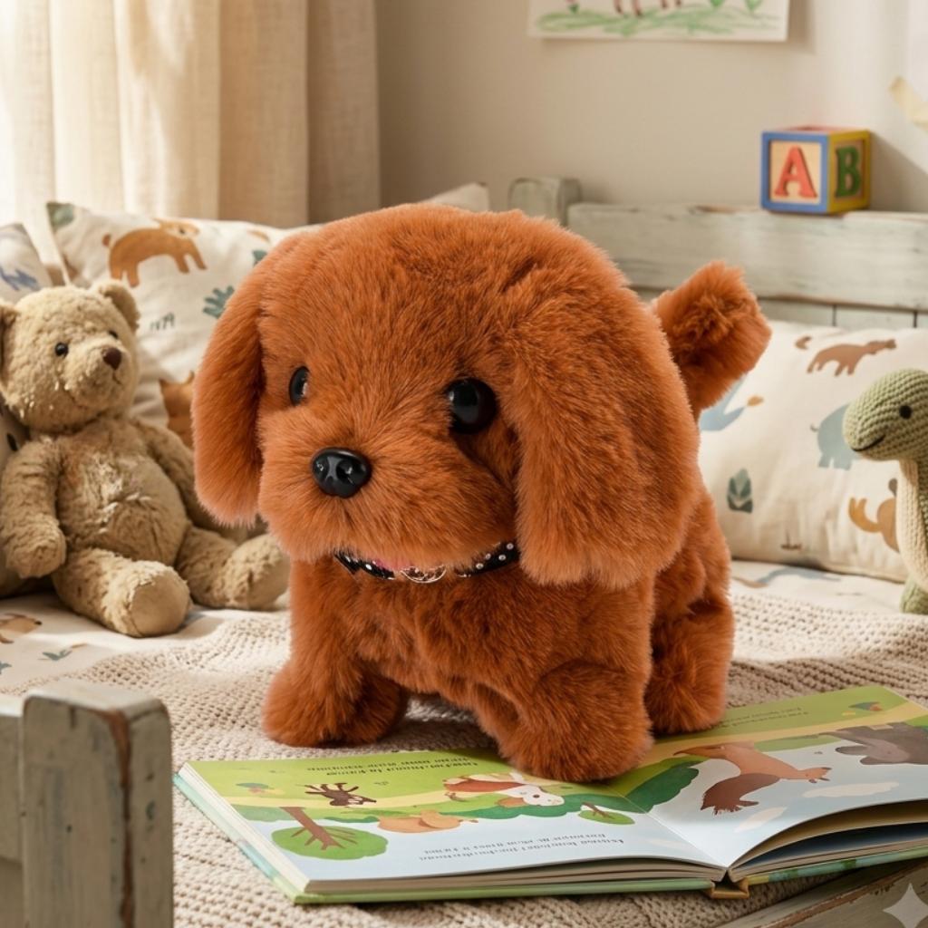 Dog Toy Interactive Walking Barking Plush Companion Puppy