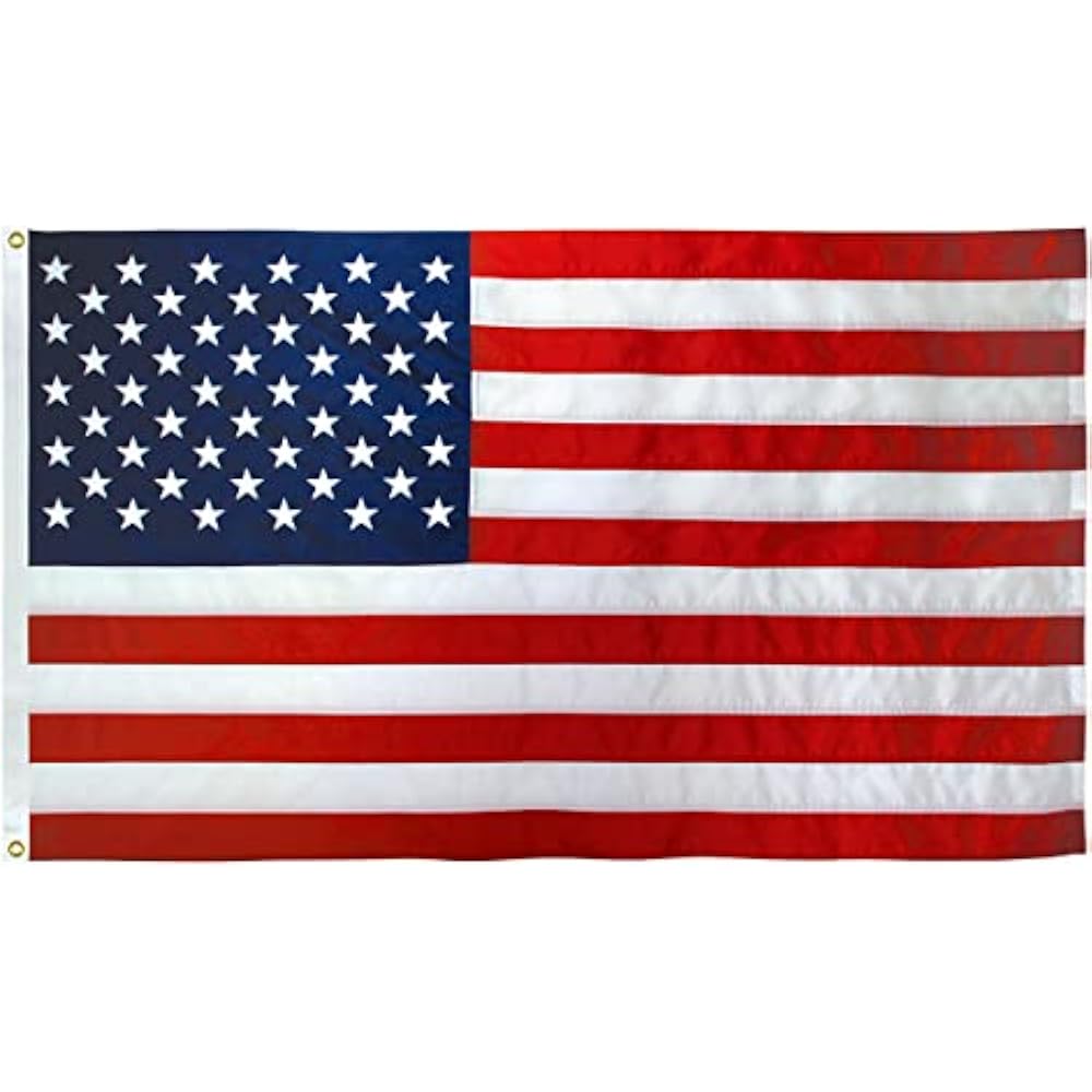 Bandera Americana Duradera para Exterior Todo Clima Poliéster Ojales de Latón
