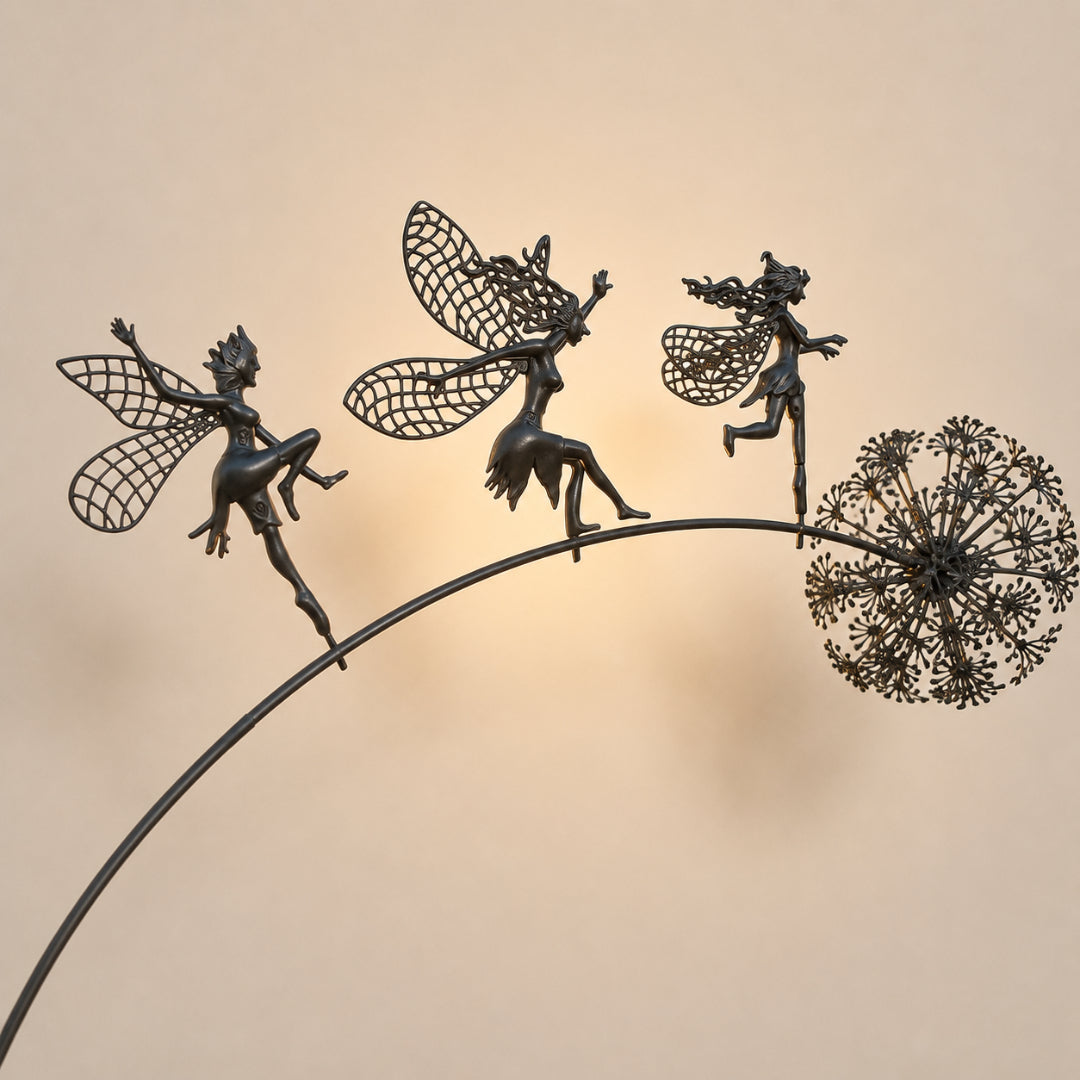 Garden Decor Metal Fairy Yard Stake Outdoor Sculpture
