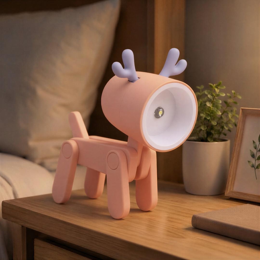 Lámpara de escritorio animal ajustable con luz nocturna LED