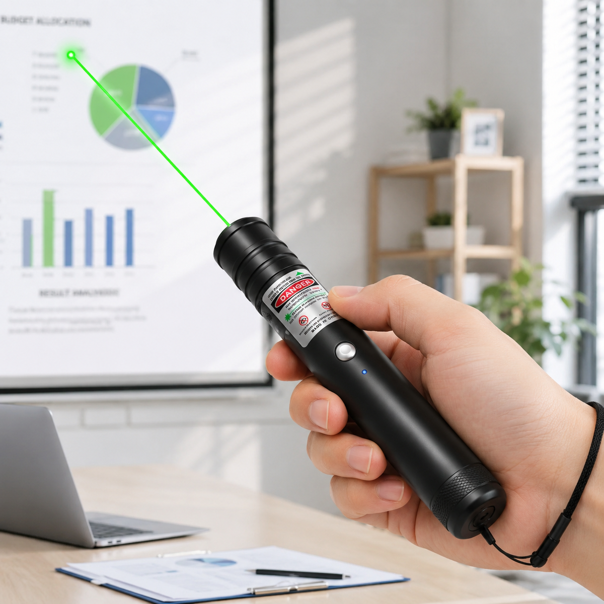 Pointeur laser rechargeable vert extérieur torche en métal
