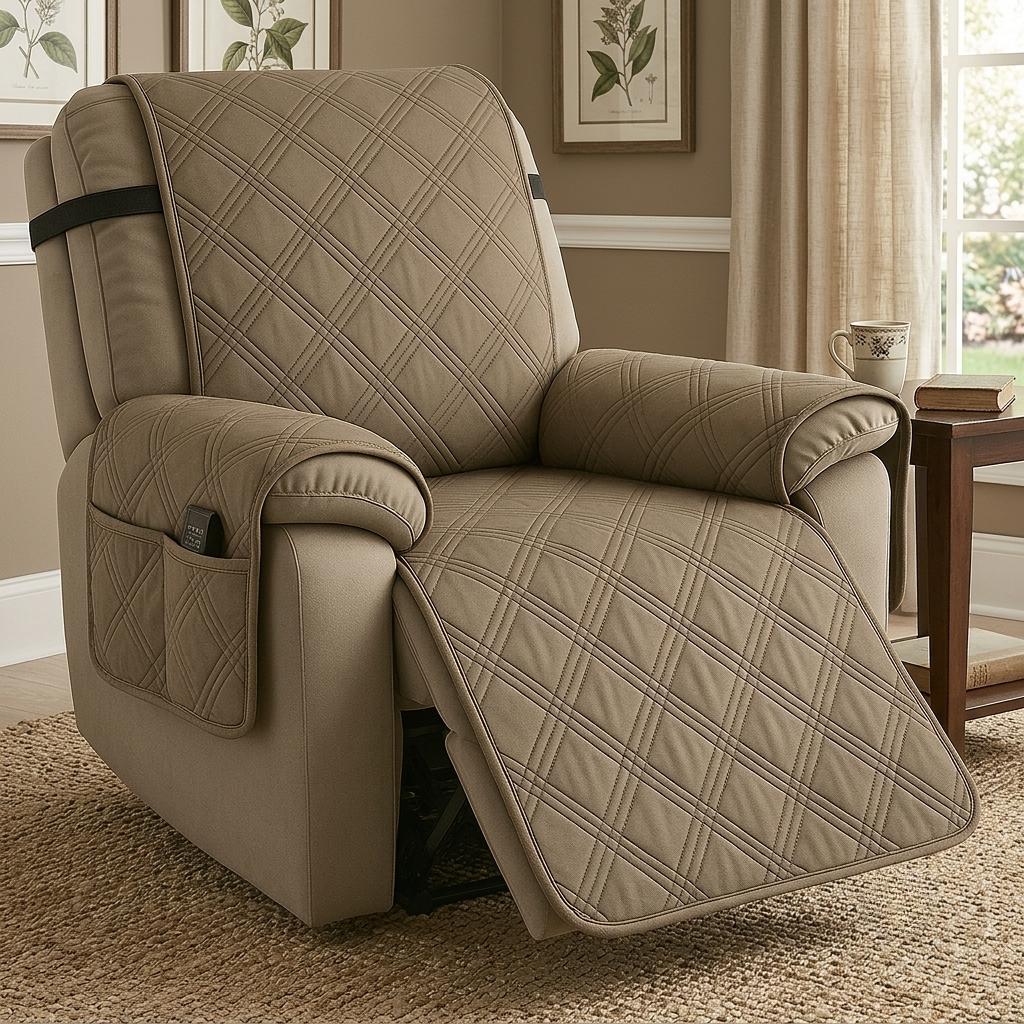 Housse de fauteuil inclinable matelassée imperméable protecteur de fauteuil