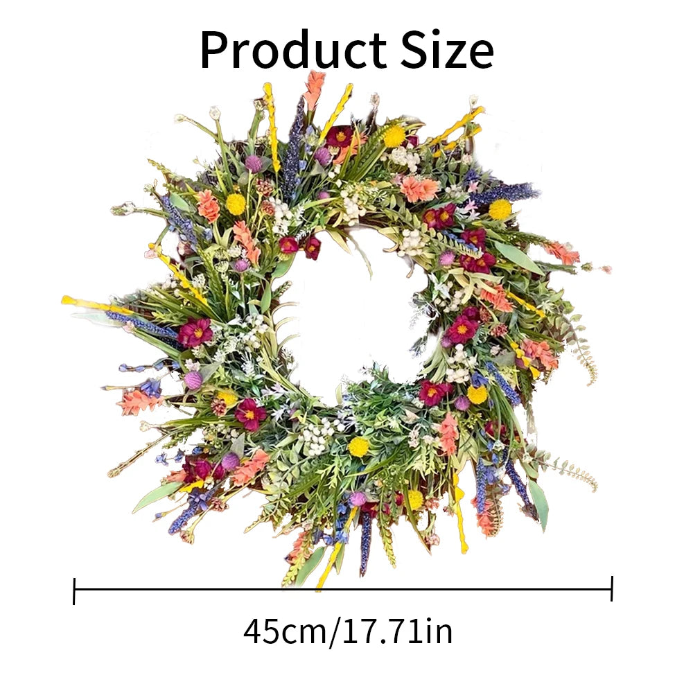 Lebhafter Blüten-Türkranz | Handgefertigte Blumendekoration