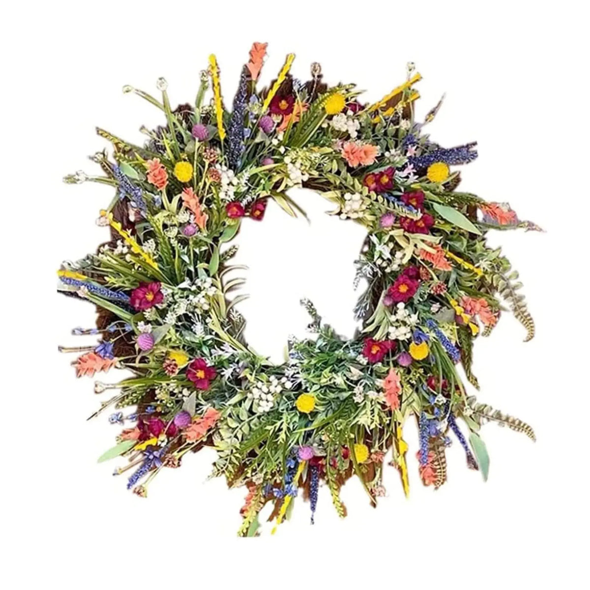 Lebhafter Blüten-Türkranz | Handgefertigte Blumendekoration