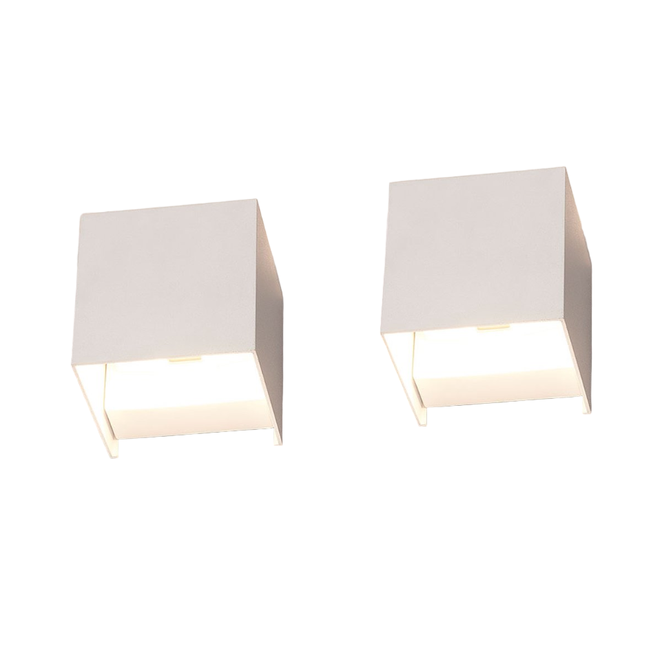 GlowCube LED-Wandlampe | Einstellbare Helligkeit & kabelloses Design für Zuhause/Büro