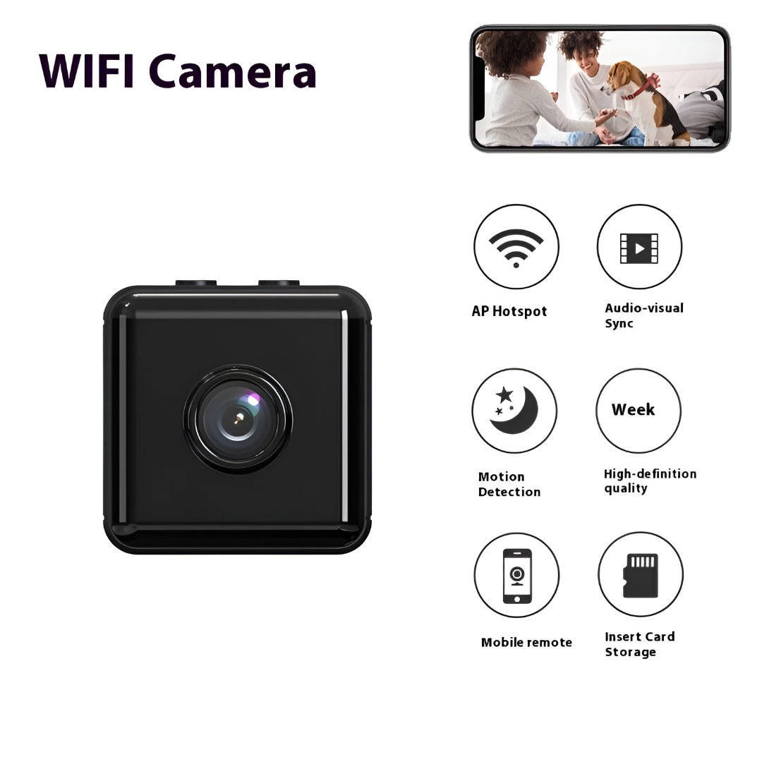 Mini cámara espía inalámbrica 1080P con audio para seguridad del hogar