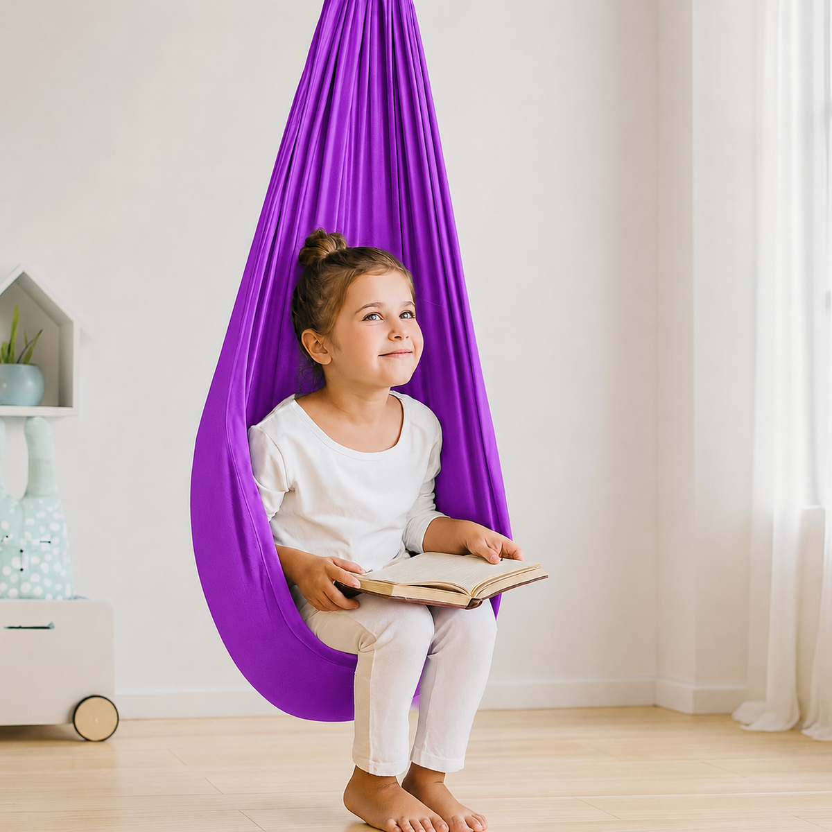 Balançoire sensorielle siège de thérapie intérieur en coton pour enfants