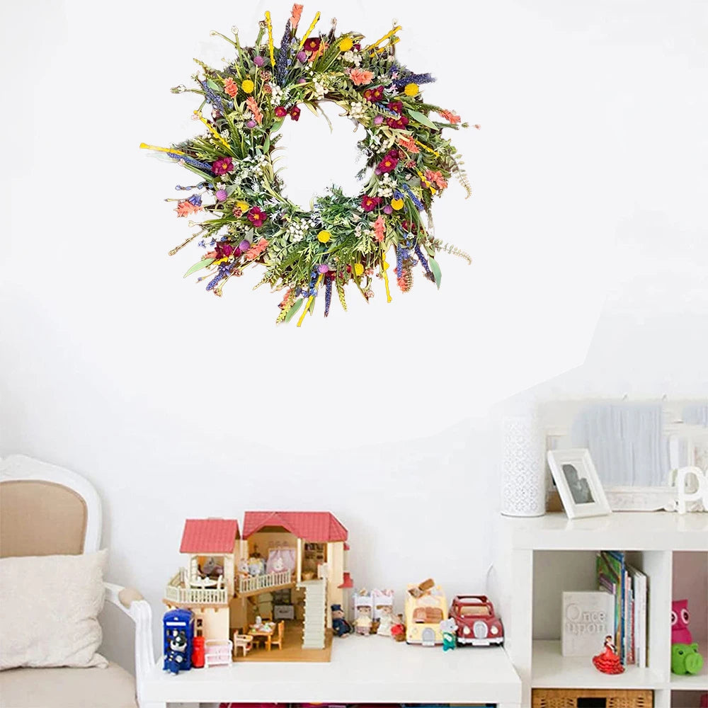 Lebhafter Blüten-Türkranz | Handgefertigte Blumendekoration