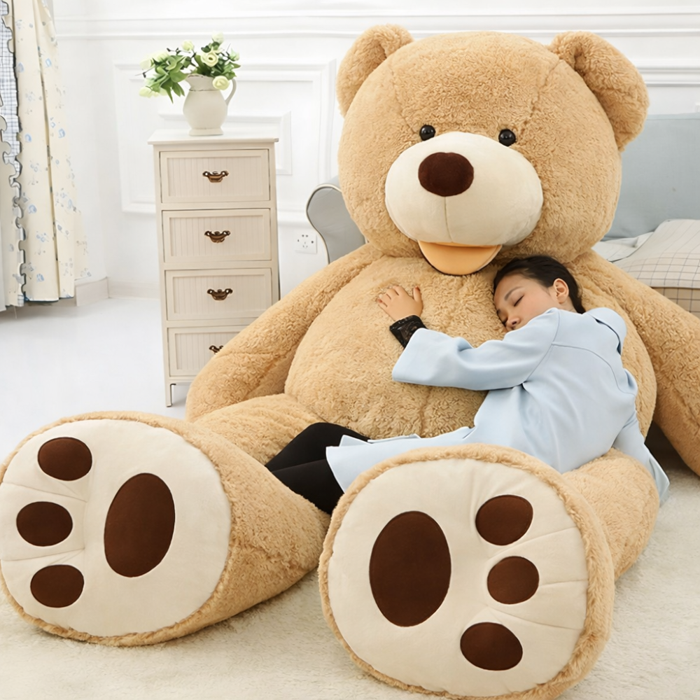 Gran oso de peluche suave de felpa funda exterior
