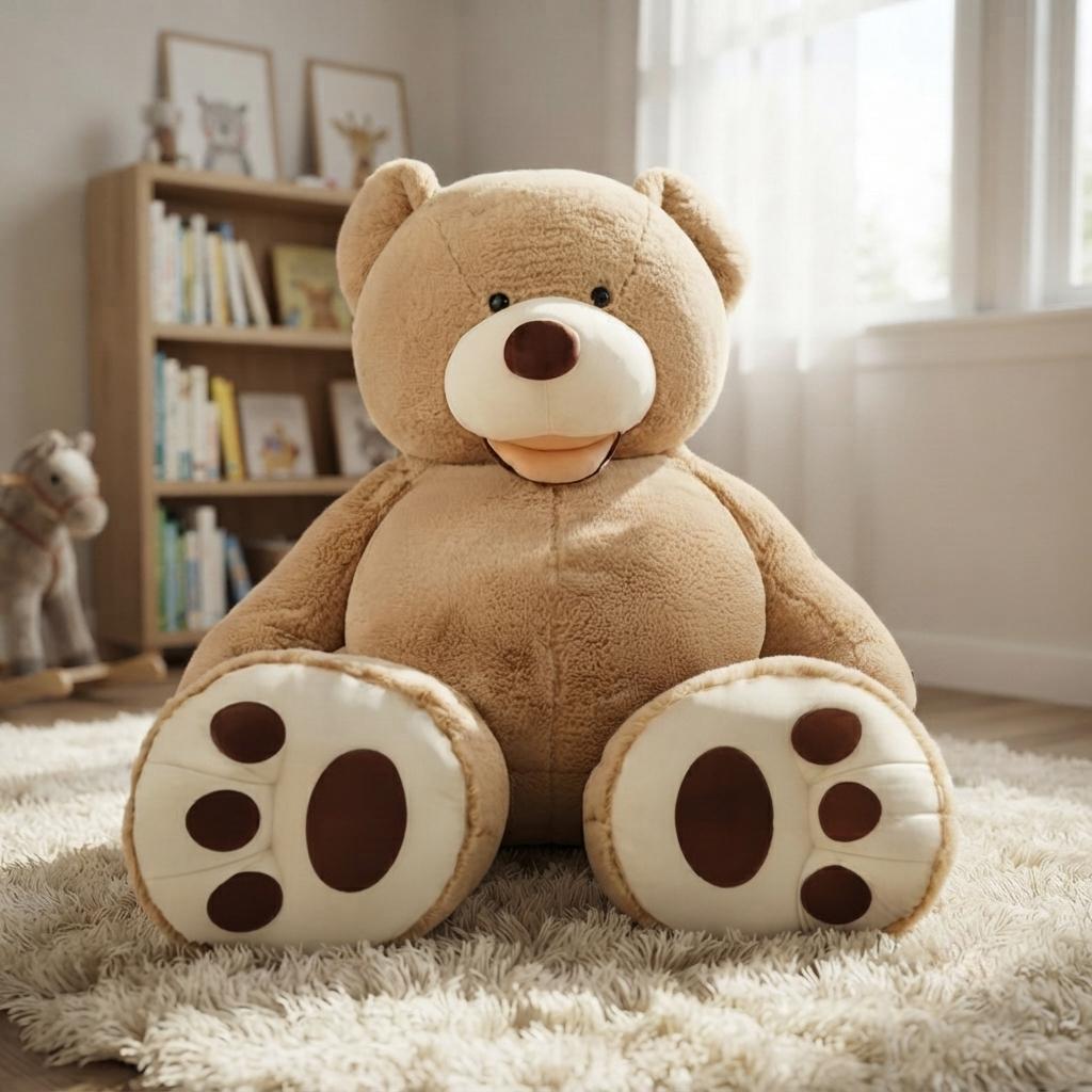 Gran oso de peluche suave de felpa funda exterior