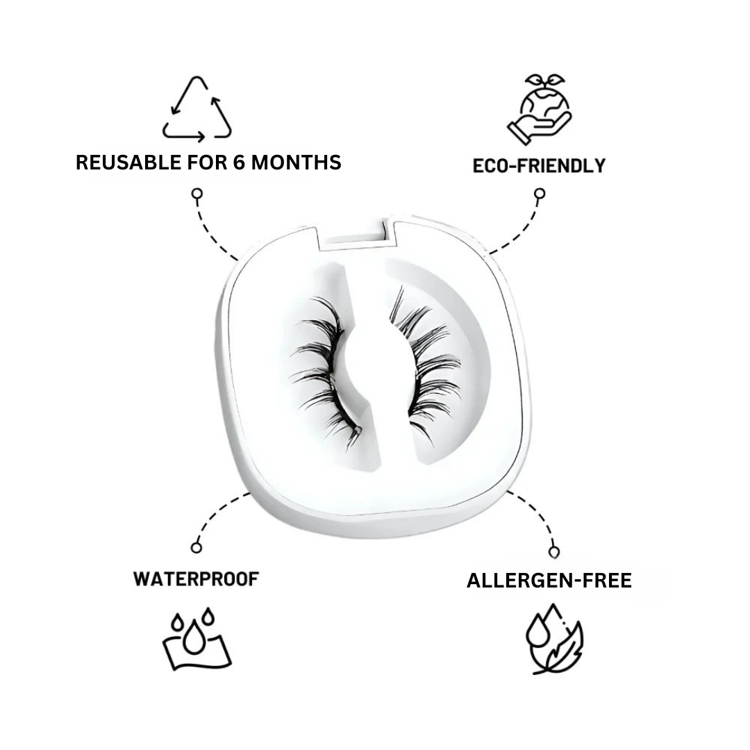 Ciglia Finte Magnetiche Riutilizzabili Aspetto Naturale