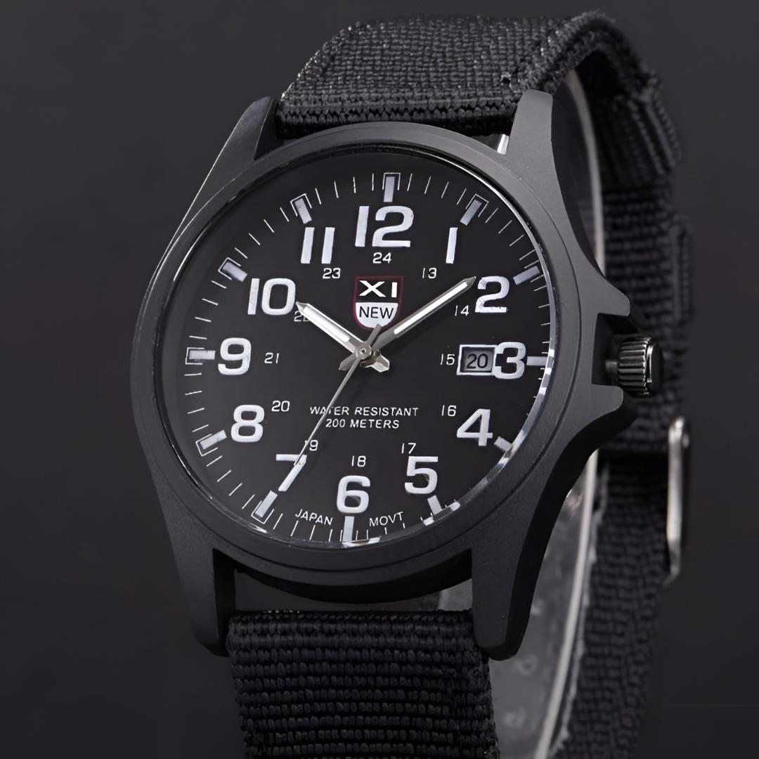 Montre-bracelet analogique étanche style militaire