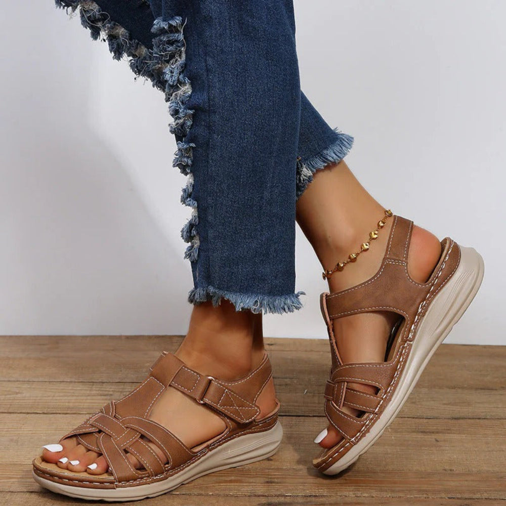 Women's Sandals Walking Shoes Arch Support Wide Fit Footwear