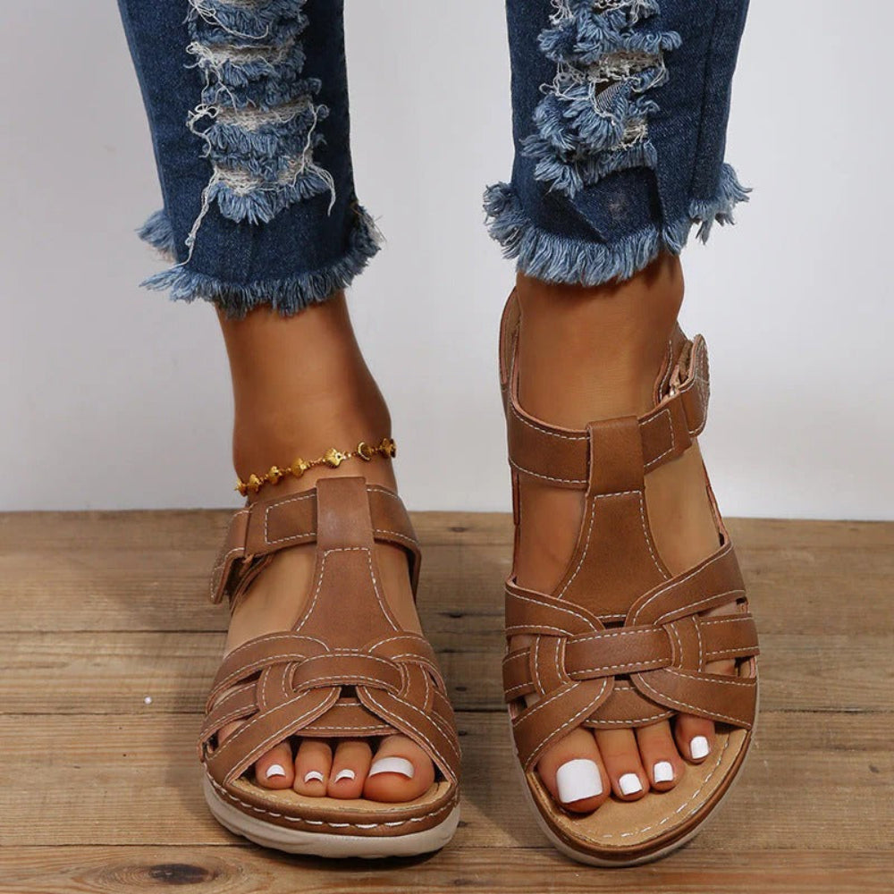Women's Sandals Walking Shoes Arch Support Wide Fit Footwear