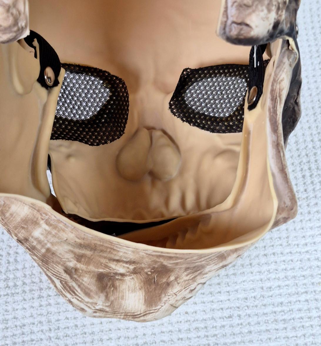 Skull Mask Halloween Moving Jaw Full Head Costume Prop