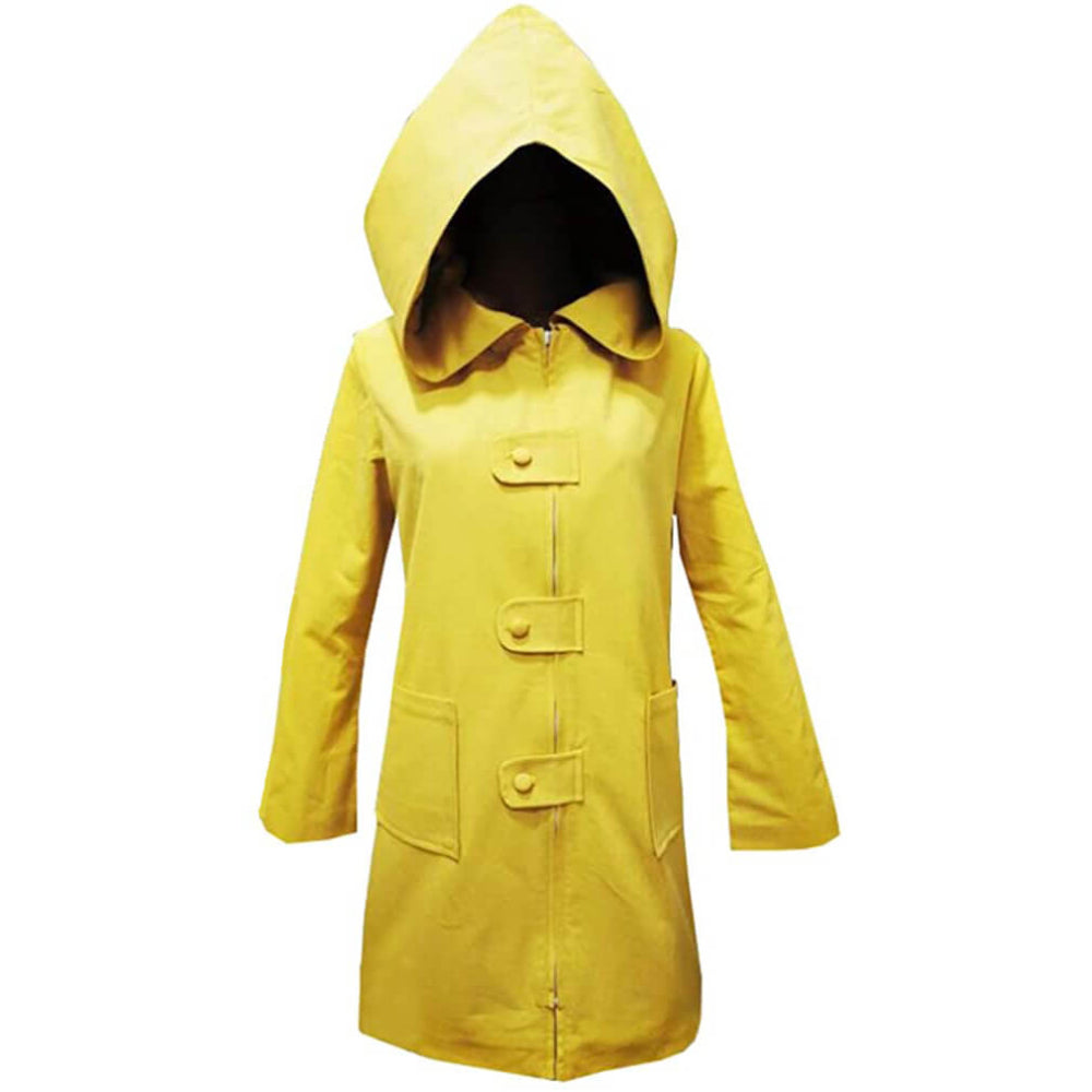 Halloween Costumes Yellow Hooded Raincoat Jacket