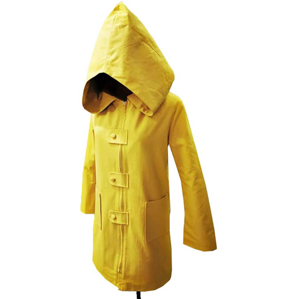 Halloween Costumes Yellow Hooded Raincoat Jacket