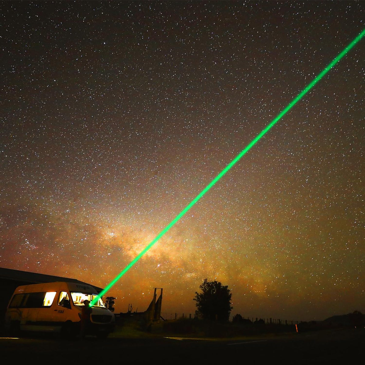 Pointeur laser rechargeable vert extérieur torche en métal