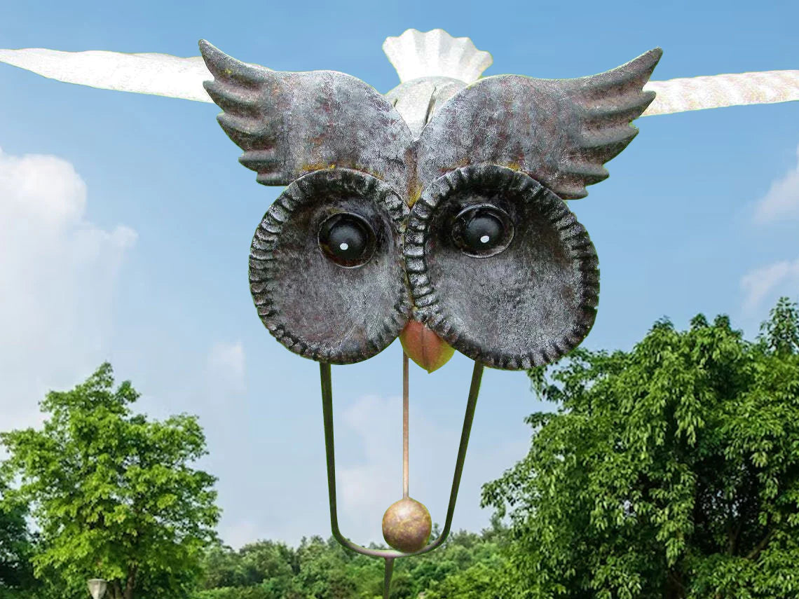 Garden Decor Wind Spinner Metal Bird Yard Stake Ornament
