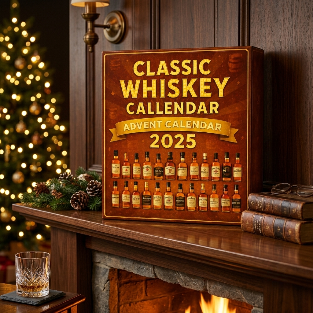Calendario de Adviento Mini Botellas Whiskey Bourbon Decorativo