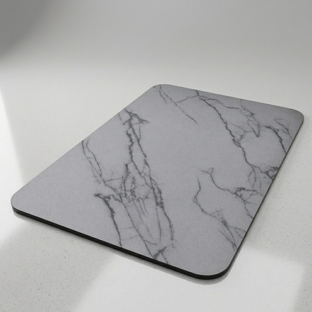 Bathroom Mat Quick Dry Non Slip Marble Pattern Floor Mat
