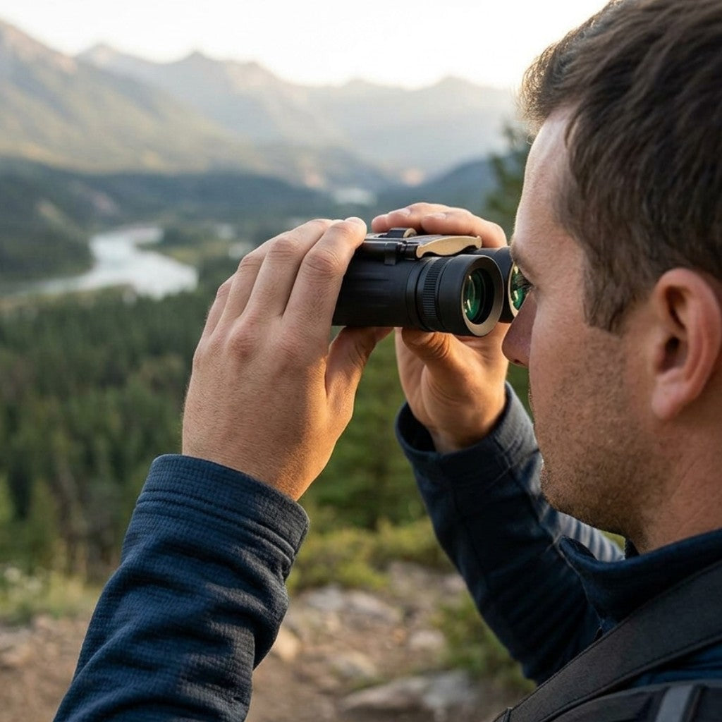 Compact Binoculars HD Long Distance Travel Viewing Scope