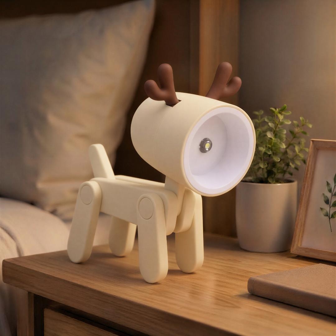 Lámpara de escritorio animal ajustable con luz nocturna LED