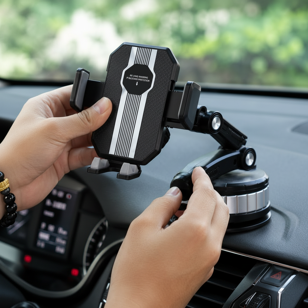 Phone Holder Car Mount Adjustable Dashboard Suction Stand