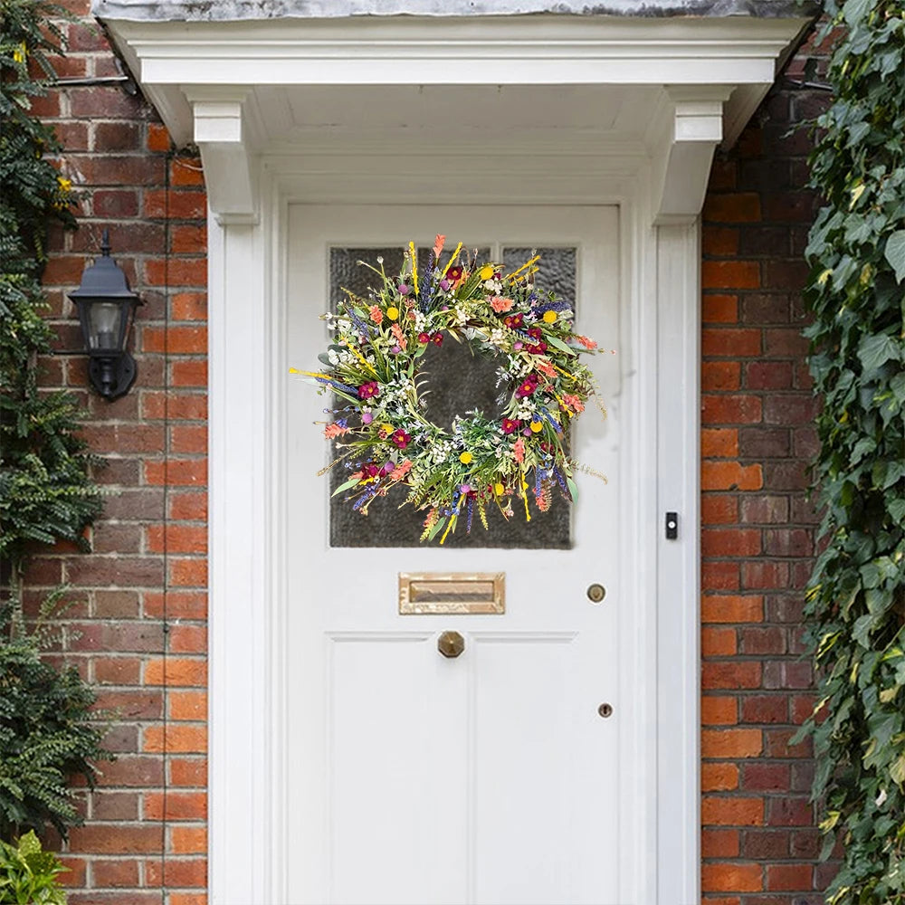 Lebhafter Blüten-Türkranz | Handgefertigte Blumendekoration