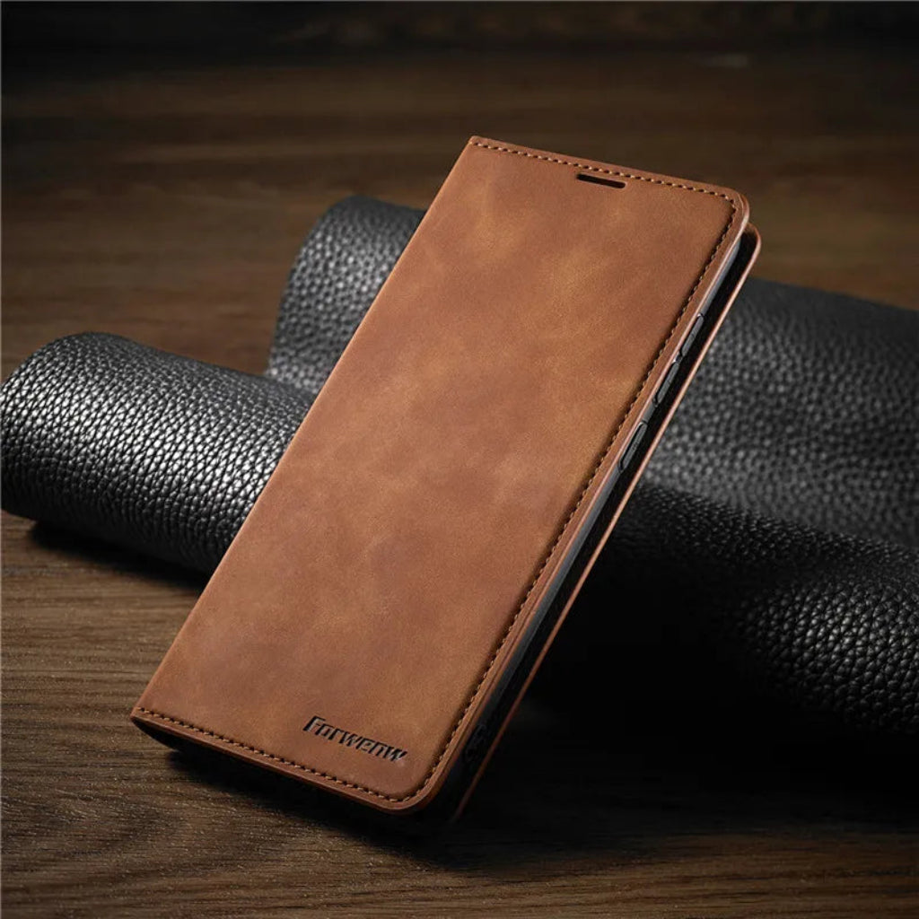 カードスロット付きレザーiPhoneウォレットケース