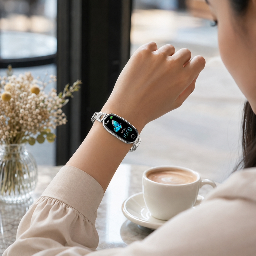 Orologio Fitness Intelligente per Donne con Cinturino a Bracciale