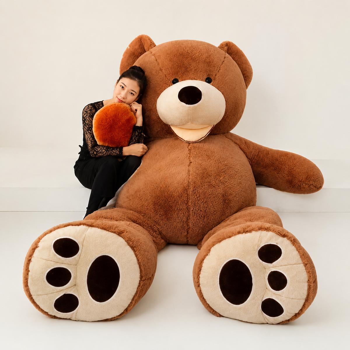 Gran oso de peluche suave de felpa funda exterior