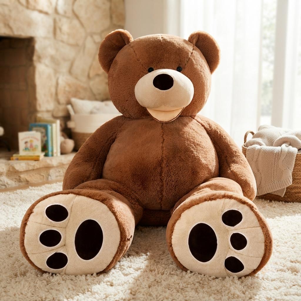 Gran oso de peluche suave de felpa funda exterior