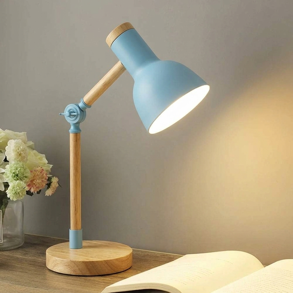 Lampada da tavolo regolabile in legno | Illuminazione nordica