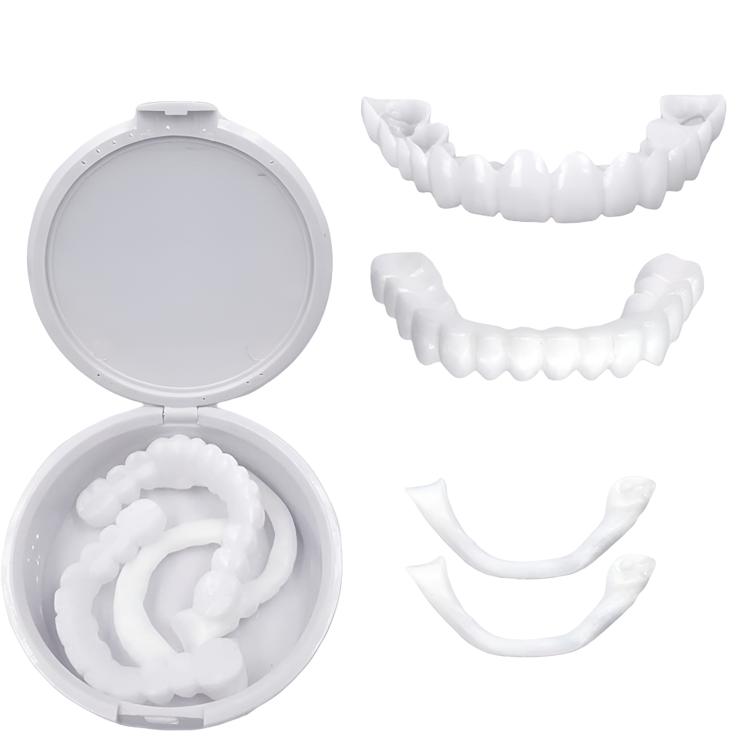 Carillas para dientes con acabado blanco natural