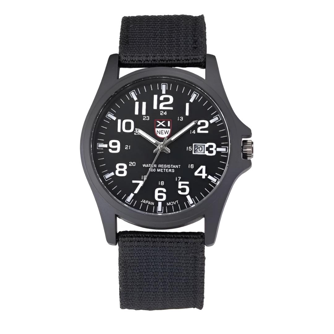 Montre-bracelet analogique étanche style militaire